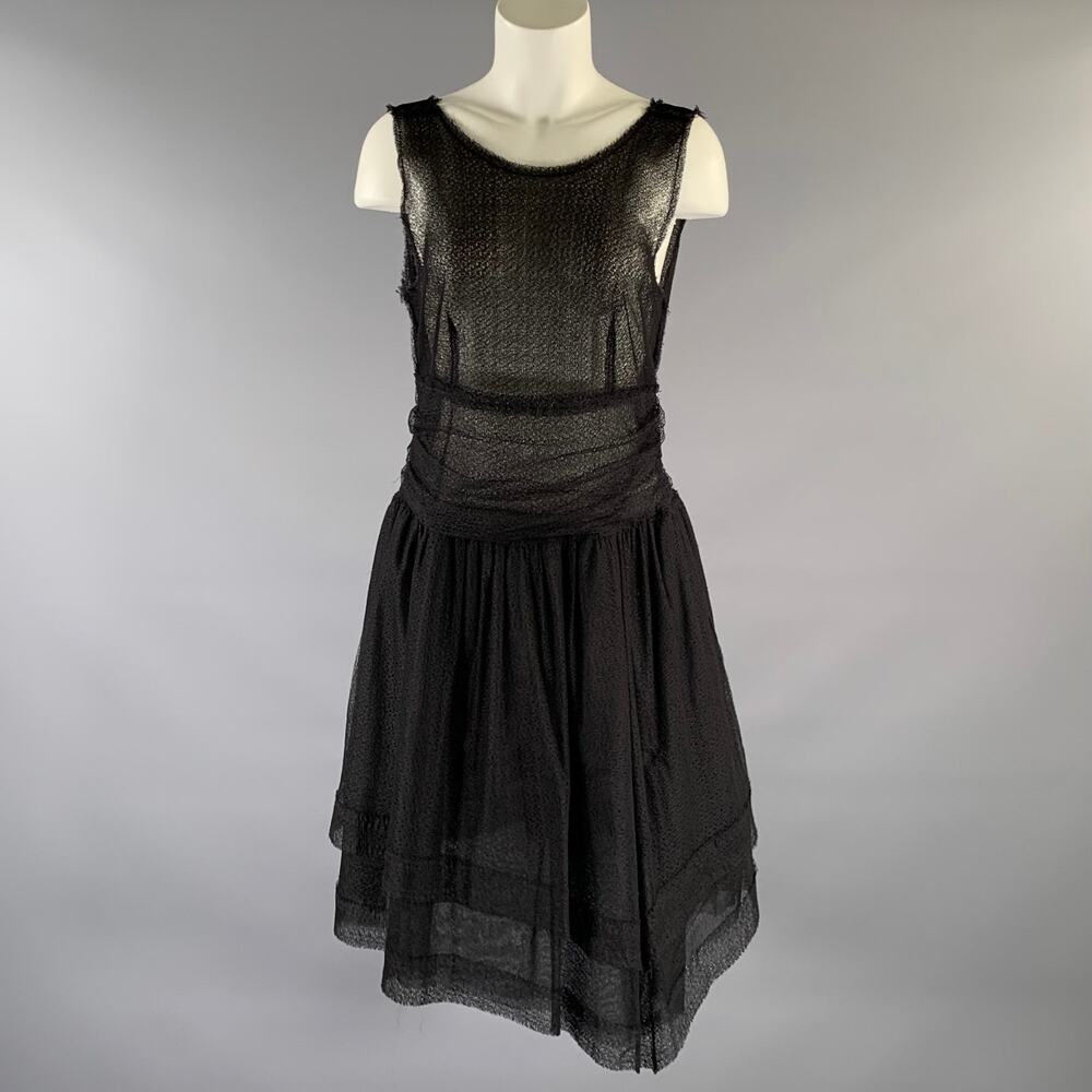 FENDI Size S Black ca0055499 A-Line Knee-Length Dress
